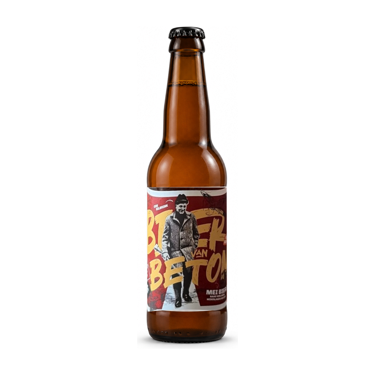 Bier van Beton, fles van Burgunder